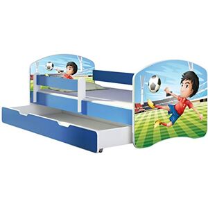 ACMA Lit Enfant Junior TIROIR Matelas sommier Gratuite Bleu Meubles pour Enfants II (13 Joueur de Foot, 180 x 80 cm + tiroir) - Publicité ACMA Lit Enfant Junior TIROIR Matelas sommier Gratuite Bleu Meubles pour Enfants II (13 Joueur de Foot, 180 x 80 cm + tiroir) - Publicité