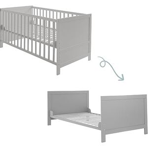 roba Lit Bébé Évolutif 70 x 140 cm Convertible en Lit Enfant Jusqu'à 7 Ans Hauteur Réglable Coins de Conversion Incluses 3 Barreaux Amovibles Bois Laqué Taupe - Publicité roba Lit Bébé Évolutif 70 x 140 cm Convertible en Lit Enfant Jusqu'à 7 Ans Hauteur Réglable Coins de Conversion Incluses 3 Barreaux Amovibles Bois Laqué Taupe - Publicité