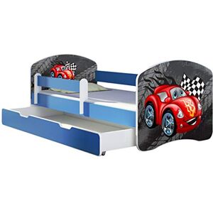 ACMA Lit Enfant Junior TIROIR Matelas sommier Gratuite Bleu Meubles pour Enfants II (05 Voiturette Rouge, 180 x 80 cm + tiroir) - Publicité ACMA Lit Enfant Junior TIROIR Matelas sommier Gratuite Bleu Meubles pour Enfants II (05 Voiturette Rouge, 180 x 80 cm + tiroir) - Publicité