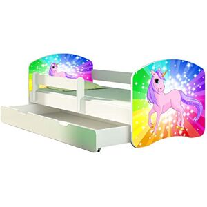 ACMA Lit Enfant Junior TIROIR Matelas Gratuite Blanc II (18 Poney Arc-en-Ciel, 160x80 cm + tiroir) - Publicité ACMA Lit Enfant Junior TIROIR Matelas Gratuite Blanc II (18 Poney Arc-en-Ciel, 160x80 cm + tiroir) - Publicité
