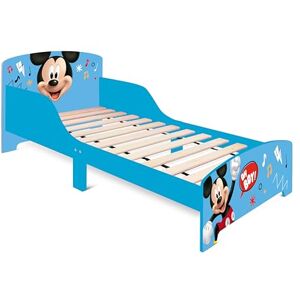 ARDITEX Lit Enfant en Bois Disney Mickey Mouse 77x143x60cm Couleur Bleu Convient aux Matelas Standards 70x140cm Montage Facile - Publicité ARDITEX Lit Enfant en Bois Disney Mickey Mouse 77x143x60cm Couleur Bleu Convient aux Matelas Standards 70x140cm Montage Facile - Publicité