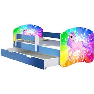 ACMA Lit Enfant Junior TIROIR Matelas sommier Gratuite Bleu Meubles pour Enfants II (18 Poney Arc-en-Ciel, 140 x 70 cm + tiroir) - Publicité ACMA Lit Enfant Junior TIROIR Matelas sommier Gratuite Bleu Meubles pour Enfants II (18 Poney Arc-en-Ciel, 140 x 70 cm + tiroir) - Publicité