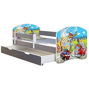 ACMA Lit Enfant Junior TIROIR Matelas sommier Gratuite Gris Meubles pour Enfants II (36 Sapeurs Pompiers, 180 x 80 cm + tiroir) - Publicité ACMA Lit Enfant Junior TIROIR Matelas sommier Gratuite Gris Meubles pour Enfants II (36 Sapeurs Pompiers, 180 x 80 cm + tiroir) - Publicité