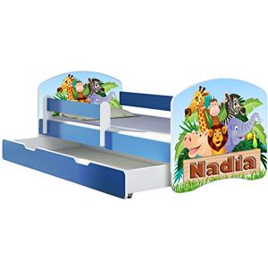 ACMA Lit Enfant Junior TIROIR Matelas sommier Gratuite Bleu Meubles pour Enfants II (02N Le prénom Animaux, 140 x 70 cm + tiroir) - Publicité ACMA Lit Enfant Junior TIROIR Matelas sommier Gratuite Bleu Meubles pour Enfants II (02N Le prénom Animaux, 140 x 70 cm + tiroir) - Publicité