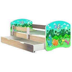 ACMA Lit Enfant Junior TIROIR Matelas Gratuite CHÊNE Sonoma II (30 Dinosaures, 140 x 70 cm + tiroir) - Publicité ACMA Lit Enfant Junior TIROIR Matelas Gratuite CHÊNE Sonoma II (30 Dinosaures, 140 x 70 cm + tiroir) - Publicité
