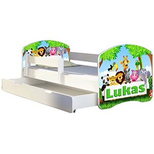 ACMA Lit Enfant Junior TIROIR Matelas Gratuite Blanc II (01N Le prénom Zoo, 160x80 cm + tiroir) - Publicité ACMA Lit Enfant Junior TIROIR Matelas Gratuite Blanc II (01N Le prénom Zoo, 160x80 cm + tiroir) - Publicité