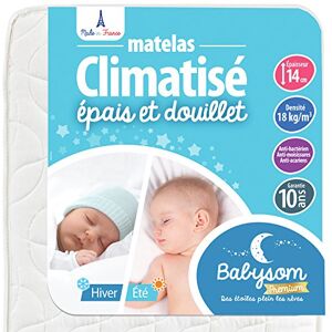Matelas Bébé Babysom - Double Face Été/Hiver - 60x120cm - Respirant - Publicité Matelas Bébé Babysom - Double Face Été/Hiver - 60x120cm - Respirant - Publicité