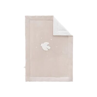 Couverture Bébé Noukies 100x14cm Veloudoux - Colombe - Rose Ecru - Produit Enfant - Publicité Couverture Bébé Noukies 100x14cm Veloudoux - Colombe - Rose Ecru - Produit Enfant - Publicité