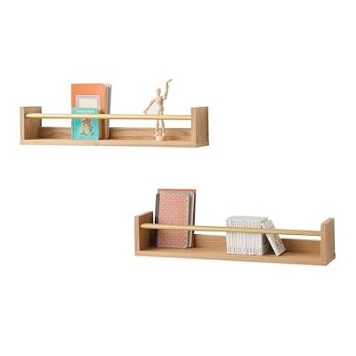 Vertbaudet Lot De 2 Étagères Livres Bois doré TU - Publicité Vertbaudet Lot De 2 Étagères Livres Bois doré TU - Publicité