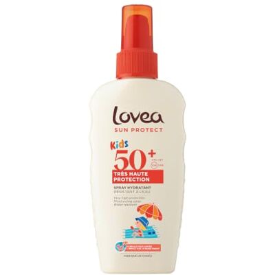 Lovea Spray Hydratant FPS 50+ Kids Très Haute Protection Solaire UVA-UVB Monoï de Tahiti Visage & Corps Résistant à l'Eau Testé sous Contrôle Dermatologique Fabriqué en France 150ml - Publicité Lovea Spray Hydratant FPS 50+ Kids Très Haute Protection Solaire UVA-UVB Monoï de Tahiti Visage & Corps Résistant à l'Eau Testé sous Contrôle Dermatologique Fabriqué en France 150ml - Publicité
