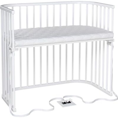 babybay Boxspring XXL lit cododo en Bois de hêtre Massif/Compact et modulable/Hauteur du lit réglable en continu/lit bébé évolutif (Peint en Blanc) / avec Matelas - Publicité babybay Boxspring XXL lit cododo en Bois de hêtre Massif/Compact et modulable/Hauteur du lit réglable en continu/lit bébé évolutif (Peint en Blanc) / avec Matelas - Publicité