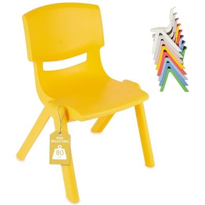 Chaise enfant en plastique jaune Bieco - chaise pour enfants - Publicité Chaise enfant en plastique jaune Bieco - chaise pour enfants - Publicité