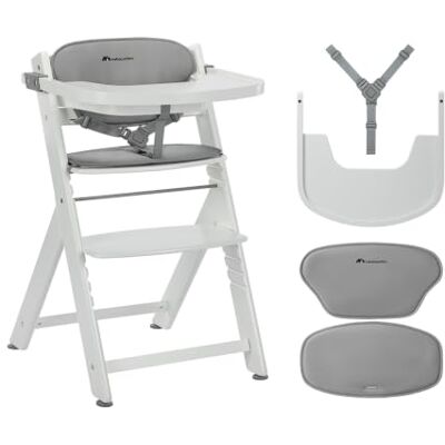 Bebeconfort Timba 2 avec Coussin, Chaise Haute Bébé Évolutive Bois, 6 Mois et +, Jusqu'à 110 kg, Chaise Haute Enfant Ergonomique, S'adapte À La Plupart Des Tables, Plateau Amovible, White + Grey - Publicité Bebeconfort Timba 2 avec Coussin, Chaise Haute Bébé Évolutive Bois, 6 Mois et +, Jusqu'à 110 kg, Chaise Haute Enfant Ergonomique, S'adapte À La Plupart Des Tables, Plateau Amovible, White + Grey - Publicité