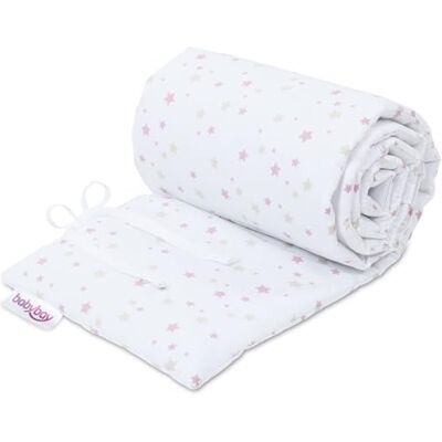 babybay Tour de lit piqué compatible avec le modèle Boxspring XXL, blanc mélange d'étoiles sable/baie - Publicité babybay Tour de lit piqué compatible avec le modèle Boxspring XXL, blanc mélange d'étoiles sable/baie - Publicité