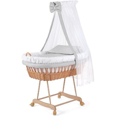 waldin Landau/Berceau Complet,24 modèles Disponibles,Couleur du Tissu Blanc/Points Blanc, Cadre/Roues Non traitée - Publicité waldin Landau/Berceau Complet,24 modèles Disponibles,Couleur du Tissu Blanc/Points Blanc, Cadre/Roues Non traitée - Publicité