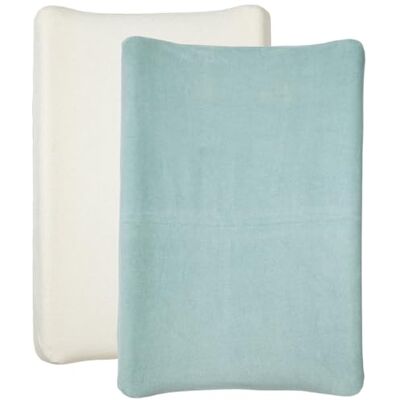 Babycalin 2 Housses matelas à langer 50x70 cm Blanc/Bleu Vert Housse matelas à langer Universelle en éponge 100% Coton Bords élastiques Housses de matelas à langer Facile à installer - Publicité Babycalin 2 Housses matelas à langer 50x70 cm Blanc/Bleu Vert Housse matelas à langer Universelle en éponge 100% Coton Bords élastiques Housses de matelas à langer Facile à installer - Publicité