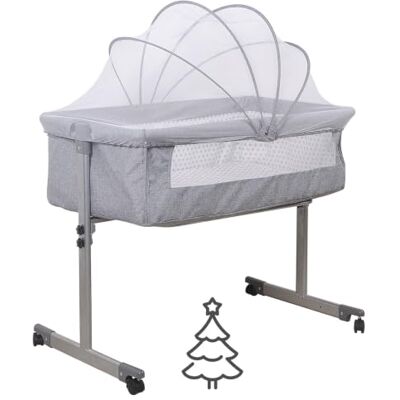 LANTUS Berceau Cododo avec Matelas et Moustiquaire 2 in 1 pour Les Bébés de 1 à 36 Mois Pliable Mobile Lit d'Appoint (96 * 57 * 77 cm (Gris)) - Publicité LANTUS Berceau Cododo avec Matelas et Moustiquaire 2 in 1 pour Les Bébés de 1 à 36 Mois Pliable Mobile Lit d'Appoint (96 * 57 * 77 cm (Gris)) - Publicité