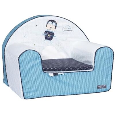 Sauthon Fauteuil Club 42x51cm en Coton Bleu - Publicité Sauthon Fauteuil Club 42x51cm en Coton Bleu - Publicité