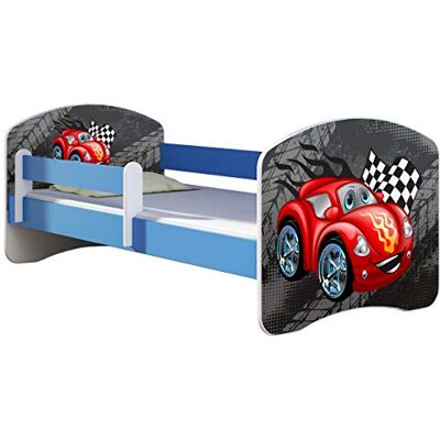 ACMA Lit Enfant Junior TIROIR Matelas sommier Gratuite Bleu Meubles pour Enfants II (05 Voiturette Rouge, 140 x 70 cm) - Publicité ACMA Lit Enfant Junior TIROIR Matelas sommier Gratuite Bleu Meubles pour Enfants II (05 Voiturette Rouge, 140 x 70 cm) - Publicité