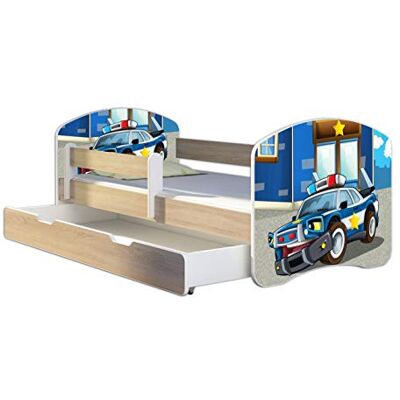 ACMA Lit Enfant Junior TIROIR Matelas Gratuite CHÊNE Sonoma II (38 Police, 180 x 80 cm + tiroir) - Publicité ACMA Lit Enfant Junior TIROIR Matelas Gratuite CHÊNE Sonoma II (38 Police, 180 x 80 cm + tiroir) - Publicité