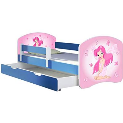 ACMA Lit Enfant Junior TIROIR Matelas sommier Gratuite Bleu Meubles pour Enfants II (07 Fée Rose, 140 x 70 cm + tiroir) - Publicité ACMA Lit Enfant Junior TIROIR Matelas sommier Gratuite Bleu Meubles pour Enfants II (07 Fée Rose, 140 x 70 cm + tiroir) - Publicité