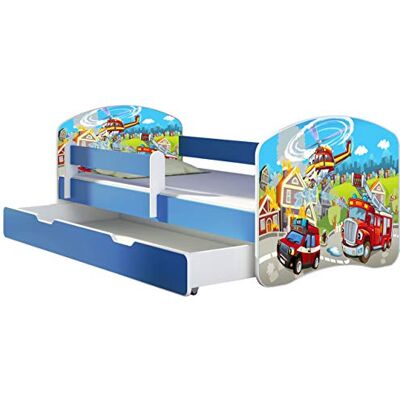 ACMA Lit Enfant Junior TIROIR Matelas sommier Gratuite Bleu Meubles pour Enfants II (36 Sapeurs Pompiers, 180 x 80 cm + tiroir) - Publicité ACMA Lit Enfant Junior TIROIR Matelas sommier Gratuite Bleu Meubles pour Enfants II (36 Sapeurs Pompiers, 180 x 80 cm + tiroir) - Publicité