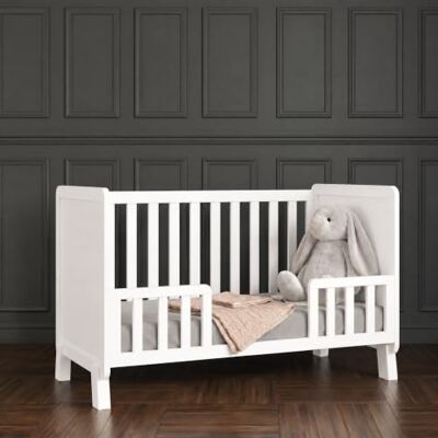 Love For Sleep Lit Bébé Évolutif en Bois 120x60 cm Blanc Francis avec Matelas en Mousse – Lit Enfant Fille ou Garçon - Publicité Love For Sleep Lit Bébé Évolutif en Bois 120x60 cm Blanc Francis avec Matelas en Mousse – Lit Enfant Fille ou Garçon - Publicité