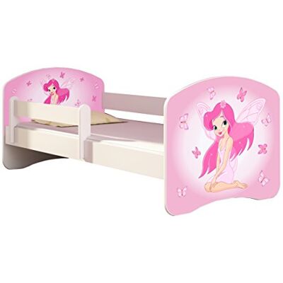ACMA Lit Enfant Junior Sommier à Lattes Matelas Gratuite Blanc II (07 Fée Rose, 140x70 cm) - Publicité ACMA Lit Enfant Junior Sommier à Lattes Matelas Gratuite Blanc II (07 Fée Rose, 140x70 cm) - Publicité