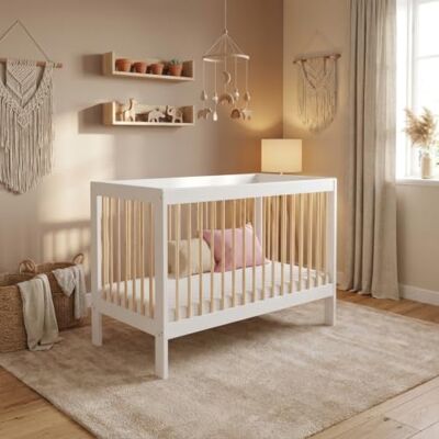Love For Sleep Lit Bébé Évolutif LUCA 120x60 cm en Bois de Pin Blanc avec Barrière de Sécurité – Lit Transformable pour Enfant, Fille ou Garçon - Publicité Love For Sleep Lit Bébé Évolutif LUCA 120x60 cm en Bois de Pin Blanc avec Barrière de Sécurité – Lit Transformable pour Enfant, Fille ou Garçon - Publicité