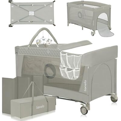 lionelo FLOWER Lit Bebe Bebe 0-3 ans (Jusqu’à 15 kg) Lit Voyage Léger Entrée Latérale, Barre avec Jouets, Deux Hauteurs de Matelas, Table à Langer Sûre Sac de Transport, Système de Pliage Rapide - Publicité lionelo FLOWER Lit Bebe Bebe 0-3 ans (Jusqu’à 15 kg) Lit Voyage Léger Entrée Latérale, Barre avec Jouets, Deux Hauteurs de Matelas, Table à Langer Sûre Sac de Transport, Système de Pliage Rapide - Publicité