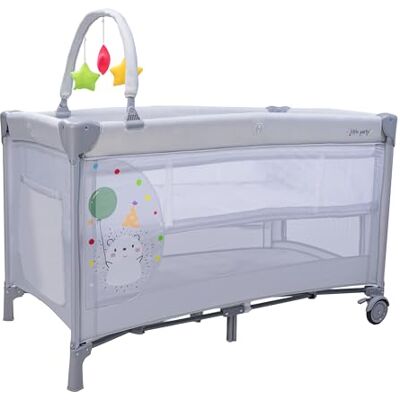 Asalvo Lit Parapluie Double Hauteur avec Roues, Complet Duo Hérisson Gris De la naissance à 15 kg, arche d'activités, base rembourrée, verrouillage de sécurité, pliage compact, sac de transport - Publicité Asalvo Lit Parapluie Double Hauteur avec Roues, Complet Duo Hérisson Gris De la naissance à 15 kg, arche d'activités, base rembourrée, verrouillage de sécurité, pliage compact, sac de transport - Publicité