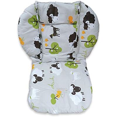 Kocpudu Tapis De Chaise Haute, Poussette Amcho Pour Bébé/Chaise Haute/Siège Auto Coussin De Protection Film Respirant (motif De Moutons Gris) - Publicité Kocpudu Tapis De Chaise Haute, Poussette Amcho Pour Bébé/Chaise Haute/Siège Auto Coussin De Protection Film Respirant (motif De Moutons Gris) - Publicité