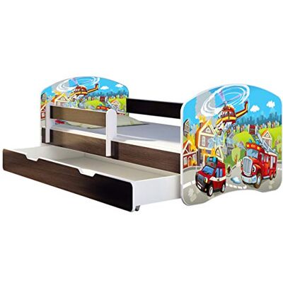 ACMA Lit Enfant Junior TIROIR Matelas sommier Gratuite WENGE Meubles pour Enfants II (36 Sapeurs Pompiers, 140 x 70 cm + tiroir) - Publicité ACMA Lit Enfant Junior TIROIR Matelas sommier Gratuite WENGE Meubles pour Enfants II (36 Sapeurs Pompiers, 140 x 70 cm + tiroir) - Publicité