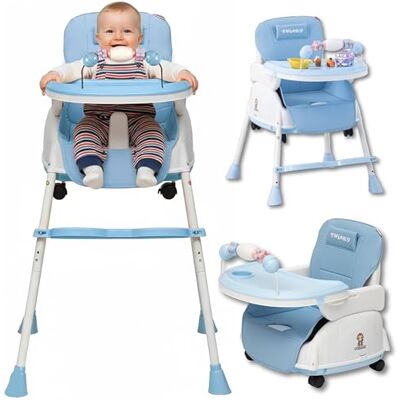 Twinky ® Chaise Haute Bebe Ensemble 2 en 1 Poussette Chaise haute pliable & poussette pour bébés et tout-petits Chaise bébé réglable, portable et compacte Convient de 6 mois à 4-5 ans Blau - Publicité Twinky ® Chaise Haute Bebe Ensemble 2 en 1 Poussette Chaise haute pliable & poussette pour bébés et tout-petits Chaise bébé réglable, portable et compacte Convient de 6 mois à 4-5 ans Blau - Publicité