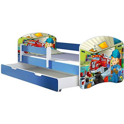 ACMA Lit Enfant Junior 140 x 70 cm TIROIR Matelas sommier Gratuite Bleu Meubles pour Enfants II 45 Mécanicien - Publicité ACMA Lit Enfant Junior 140 x 70 cm TIROIR Matelas sommier Gratuite Bleu Meubles pour Enfants II 45 Mécanicien - Publicité