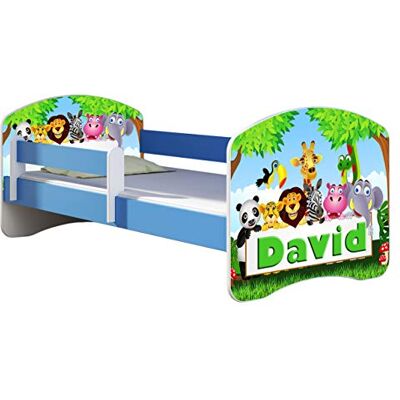 ACMA Lit Enfant Junior TIROIR Matelas sommier Gratuite Bleu Meubles pour Enfants II (01N Le prénom Zoo, 140 x 70 cm) - Publicité ACMA Lit Enfant Junior TIROIR Matelas sommier Gratuite Bleu Meubles pour Enfants II (01N Le prénom Zoo, 140 x 70 cm) - Publicité