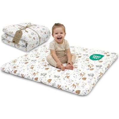 Totsy Baby Tapis d'eveil Chambre Bebe Matelas de Sol Enfant pour eveil Jeux au de Parc Tapis en Coton et Epais pour bébé et Enfants 100 cm Certificat Oeko-Tex Cerf - Publicité Totsy Baby Tapis d'eveil Chambre Bebe Matelas de Sol Enfant pour eveil Jeux au de Parc Tapis en Coton et Epais pour bébé et Enfants 100 cm Certificat Oeko-Tex Cerf - Publicité