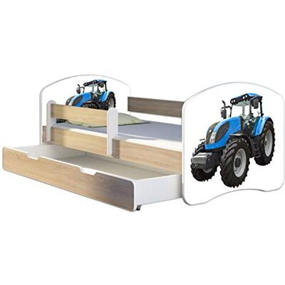 ACMA Lit Enfant Junior TIROIR Matelas Gratuite CHÊNE Sonoma II (42 Tracteur, 180 x 80 cm + tiroir) - Publicité ACMA Lit Enfant Junior TIROIR Matelas Gratuite CHÊNE Sonoma II (42 Tracteur, 180 x 80 cm + tiroir) - Publicité