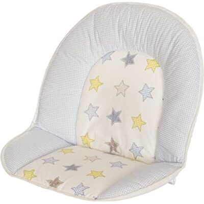 Geuther 4737 Réducteur de siège universel coussin d'assise coussin pour chaise haute convient à toutes les chaises hautes housse lavable en coton disponible en plusieurs couleurs étoile - Publicité Geuther 4737 Réducteur de siège universel coussin d'assise coussin pour chaise haute convient à toutes les chaises hautes housse lavable en coton disponible en plusieurs couleurs étoile - Publicité