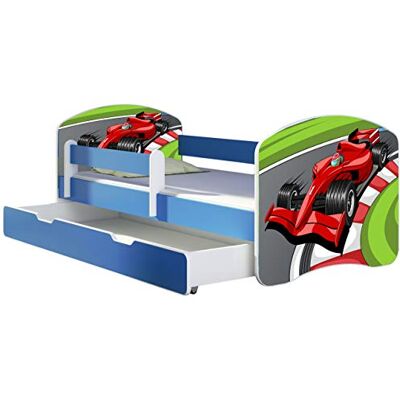 ACMA Lit Enfant Junior TIROIR Matelas sommier Gratuite Bleu Meubles pour Enfants II (06 Formule 1, 160 x 80 cm + tiroir) - Publicité ACMA Lit Enfant Junior TIROIR Matelas sommier Gratuite Bleu Meubles pour Enfants II (06 Formule 1, 160 x 80 cm + tiroir) - Publicité
