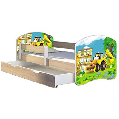 ACMA Lit Enfant Junior TIROIR Matelas Gratuite CHÊNE Sonoma II (20 Pelleteuse, 140 x 70 cm + tiroir) - Publicité ACMA Lit Enfant Junior TIROIR Matelas Gratuite CHÊNE Sonoma II (20 Pelleteuse, 140 x 70 cm + tiroir) - Publicité