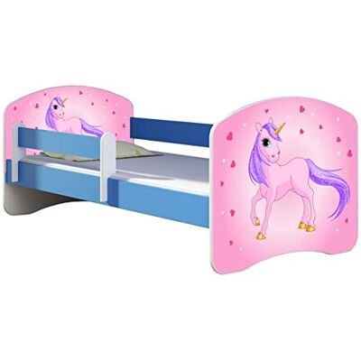 ACMA Lit Enfant Junior TIROIR Matelas sommier Gratuite Bleu Meubles pour Enfants II (17 Poney, 140 x 70 cm) - Publicité ACMA Lit Enfant Junior TIROIR Matelas sommier Gratuite Bleu Meubles pour Enfants II (17 Poney, 140 x 70 cm) - Publicité