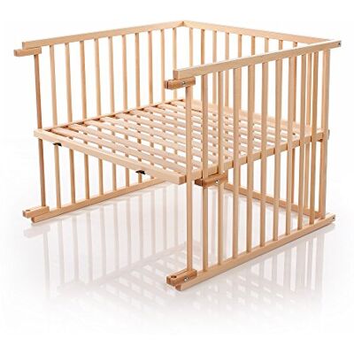 babybay Kit de transformation de lit réglable en continu adapté au modèle Maxi et lit d'appoint Boxspring I Taille du lit bébé: 140 cm x 89 cm en bois de hêtre massif, laqué naturel - Publicité babybay Kit de transformation de lit réglable en continu adapté au modèle Maxi et lit d'appoint Boxspring I Taille du lit bébé: 140 cm x 89 cm en bois de hêtre massif, laqué naturel - Publicité