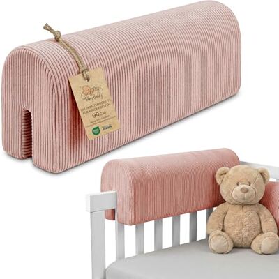 Totsy Baby Tour de lit bébé Respirant 90 cm Contour de Lits pour Tout-Petits Protege Enfant barreaux ou Barriere Bebe Tours Mousse Berceau Protection Velours côtelé Oeko-Tex Rose B - Publicité Totsy Baby Tour de lit bébé Respirant 90 cm Contour de Lits pour Tout-Petits Protege Enfant barreaux ou Barriere Bebe Tours Mousse Berceau Protection Velours côtelé Oeko-Tex Rose B - Publicité