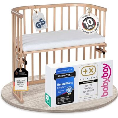 babybay Original lit cododo en Bois de hêtre Massif/Compact et modulable/Hauteur du lit réglable en continu/lit bébé évolutif (Vernis Naturel) / avec Matelas - Publicité babybay Original lit cododo en Bois de hêtre Massif/Compact et modulable/Hauteur du lit réglable en continu/lit bébé évolutif (Vernis Naturel) / avec Matelas - Publicité