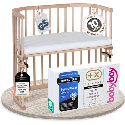 babybay Original lit cododo en Bois de hêtre Massif/Compact et modulable/Hauteur du lit réglable en continu/lit bébé évolutif (Naturel Non traité) / avec Matelas - Publicité babybay Original lit cododo en Bois de hêtre Massif/Compact et modulable/Hauteur du lit réglable en continu/lit bébé évolutif (Naturel Non traité) / avec Matelas - Publicité