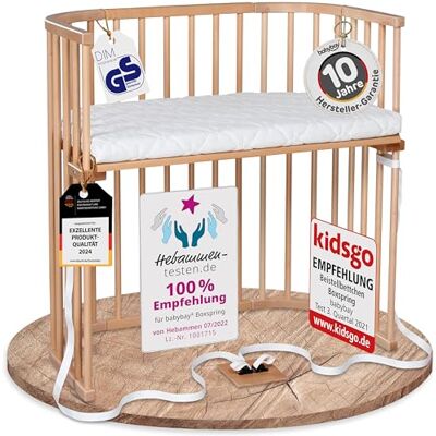 babybay Boxspring lit cododo en Bois de hêtre Massif/Compact et modulable/Hauteur du lit réglable en continu/lit bébé évolutif (Vernis Naturel) / avec Matelas - Publicité babybay Boxspring lit cododo en Bois de hêtre Massif/Compact et modulable/Hauteur du lit réglable en continu/lit bébé évolutif (Vernis Naturel) / avec Matelas - Publicité
