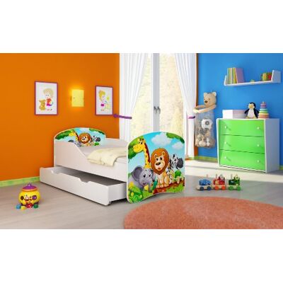 ACMA I Lit Enfant Junior TIROIR Matelas sommier Gratuite Meubles pour Enfants (02 Petits Animaux, 140 x 70 cm + tiroir) - Publicité ACMA I Lit Enfant Junior TIROIR Matelas sommier Gratuite Meubles pour Enfants (02 Petits Animaux, 140 x 70 cm + tiroir) - Publicité