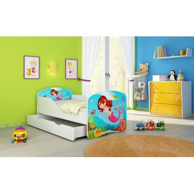 ACMA I Lit Enfant Junior TIROIR Matelas sommier Gratuite Meubles pour Enfants (09 Petite sirène, 160 x 80 cm + tiroir) - Publicité ACMA I Lit Enfant Junior TIROIR Matelas sommier Gratuite Meubles pour Enfants (09 Petite sirène, 160 x 80 cm + tiroir) - Publicité