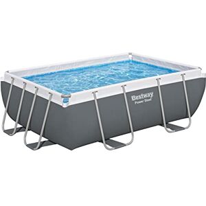 Bestway Power Steel Kit piscine à cadre rectangulaire, gris foncé, avec pompe de filtration, 282 x 196 x 84 cm - Publicité Bestway Power Steel Kit piscine à cadre rectangulaire, gris foncé, avec pompe de filtration, 282 x 196 x 84 cm - Publicité